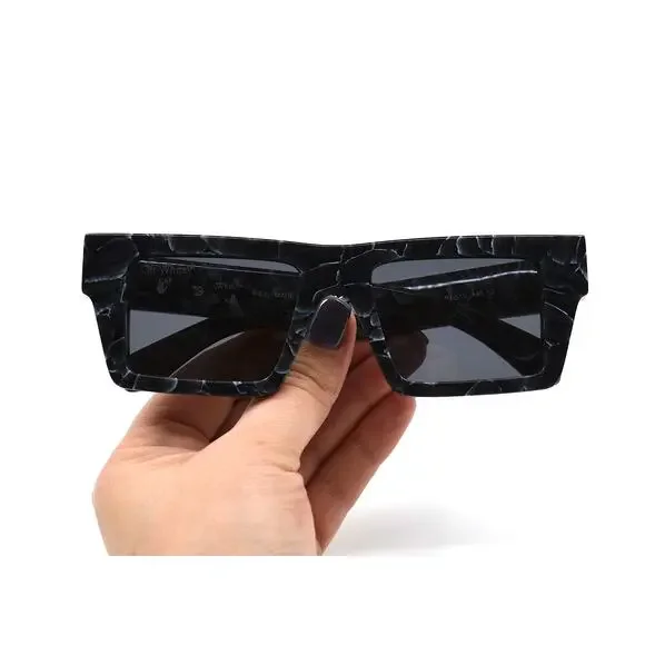 NEW! OFF-WHITE OER1017 1107 BLACK MARBLE GREY AUTHENTIC SUNGLASSES - Picture 10 of 12